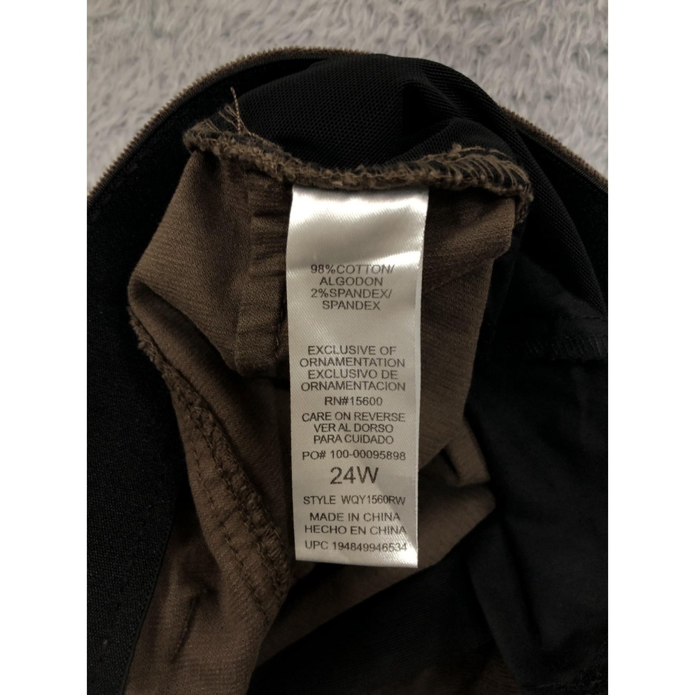 Democracy Corduroy Pants Womens 24W (48x30.5) Brown Straight Ab Solution - Picture 7 of 12